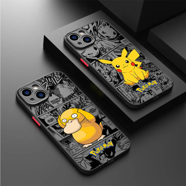 Pokemon Pikachu Gengar Phone Case for Apple iPhone 14 Pro Max 13 12 Mini XR XS X 8 Plus 15 Pro 11 Pro 7 6S SE Cover Print Soft